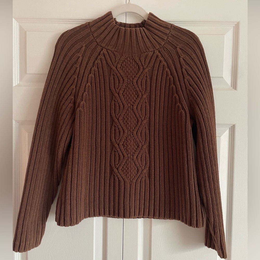 Vintage Liz Claiborne Chocolate Ribbed Turtleneck Sweater